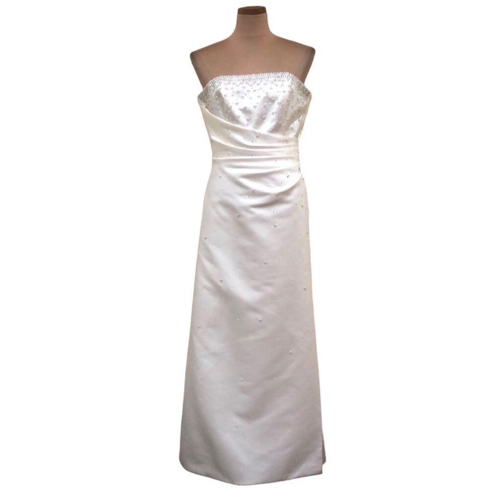 Joli Bridal Wedding Dress Gown Size 2 Ivory Rhinestone Beaded